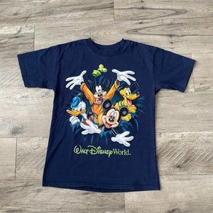 Walt Disney World Kids All Over Print T-Shirt Youth Size Medium